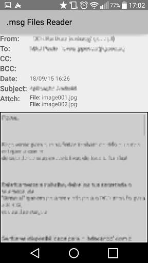 .msg Files Reader screenshot 2