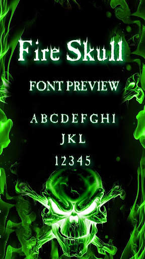 Fire Skull Font for FlipFont ,Cool Fonts Text Free screenshot 3