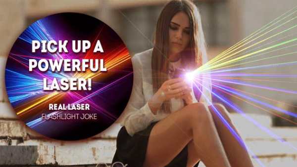 Real laser flashlight joke screenshot 2