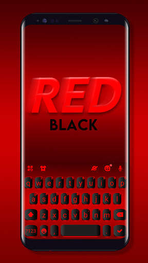 Black Red Toetsenbord Achtergrond screenshot 1