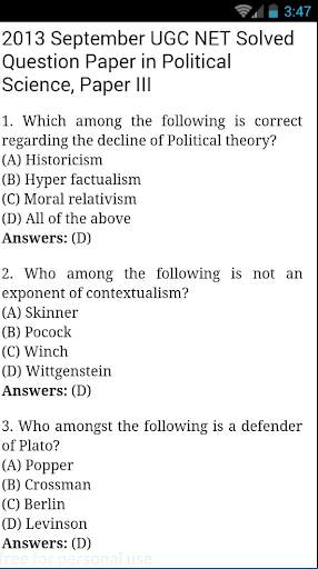 Political Science UGC Net  Solved Paper 2-3 screenshot 3
