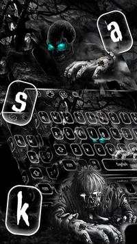 Creepy Zombie Skull Keyboard Theme screenshot 1