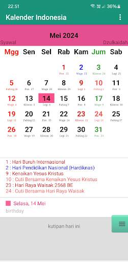 Kalender Indonesia screenshot 8