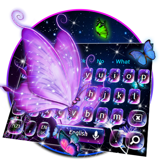 Neon Light Butterfly Keyboard icon