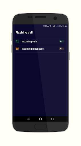 Flashing Call - flash blinking on call, sms screenshot 1