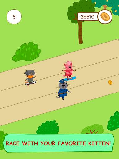 Kid-e-Cats Skateboard Racing Rush. Kids games screenshot 11