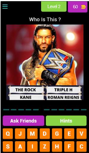 WWE QUIZ Game - Wrestler Quiz Game - 2021 screenshot 3