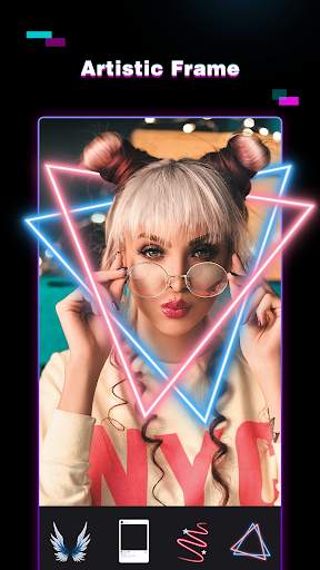 Picslip Photo Editor: Neon Line Art, 3D Stickers screenshot 4