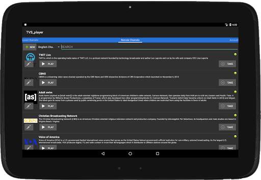 TVS player (w chromecast): organized IPTV player screenshot 11