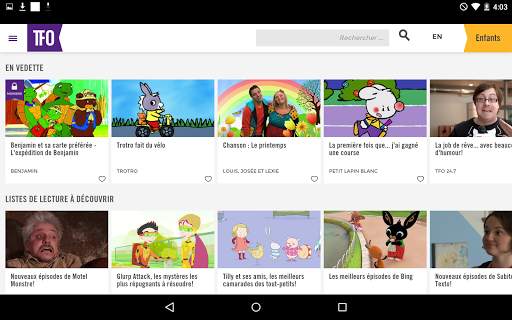 TFO Vidéos: Mini TFO, dessins animés, Subito Texto स्क्रीनशॉट 1