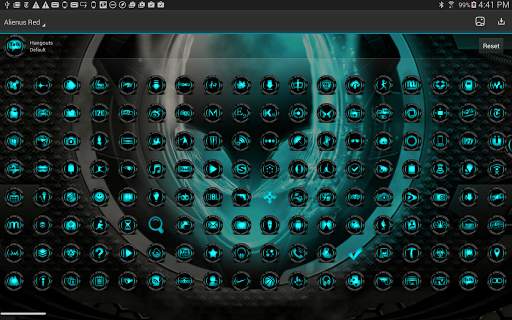 Alien Cyan Next Launcher theme screenshot 9