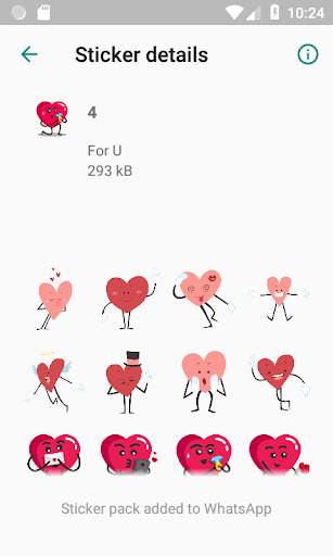 Hearts Stickers for WhatsApp 💝 "WAStickerApps" 💙 screenshot 2