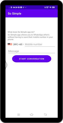 So Simple, WhatsApp Chat Without Saving Number screenshot 4