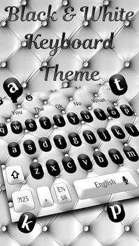 Simple Black And White Keyboard Theme screenshot 1