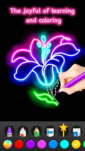 Learn To Draw Glow Flower screenshot 7