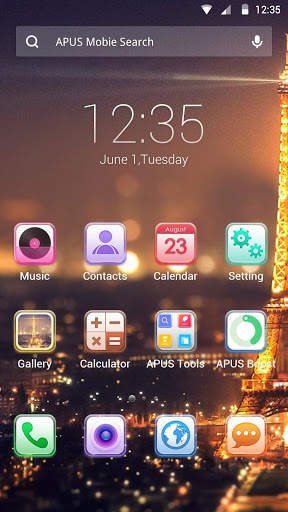 Glass theme for APUS screenshot 1