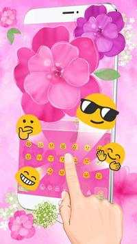Pink Rose Flower Keyboard Theme screenshot 2