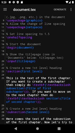 VerbTeX LaTeX Editor screenshot 1