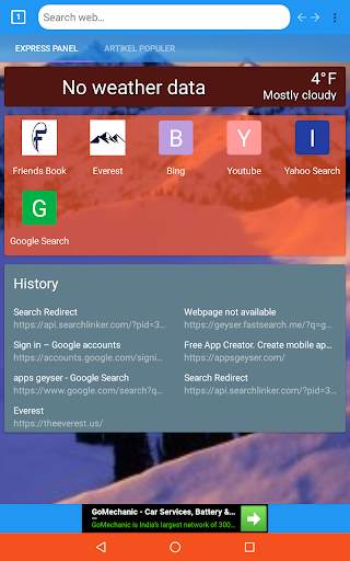 Everest Web Browser screenshot 1
