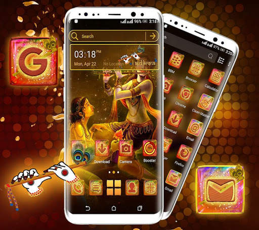 Radha Krishna Launcher Theme screenshot 1