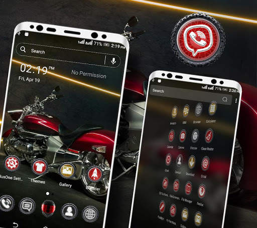 Red Bike Launcher Theme скриншот 4