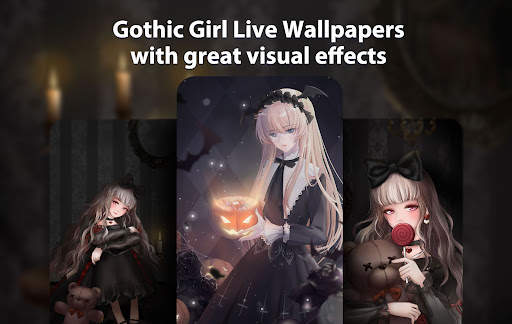 Gothic Girl Live Wallpaper & Launcher Themes screenshot 1