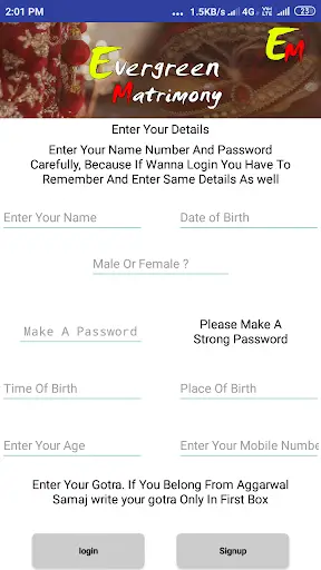 Evergreen Matrimony screenshot 1