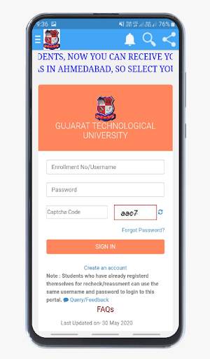 MY GTU APP screenshot 3