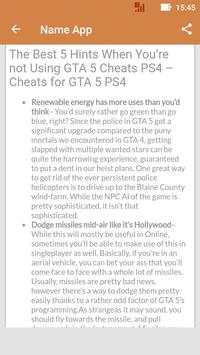 Codes GTA 5 for PS4 screenshot 5