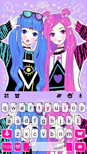 Best Friends Girls Keyboard Theme screenshot 1