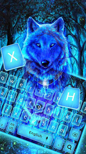 Neon Colorful Wolf Theme screenshot 1