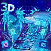 3D Blue Dragon Glass Tech Theme 1.1.2