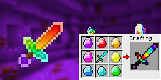 Rainbow Sword Mod for Minecraft screenshot 1