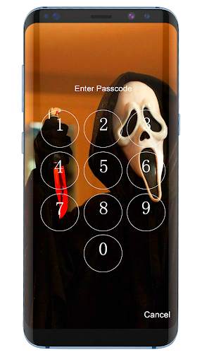 Ghost Face Lock Screen 2 تصوير الشاشة