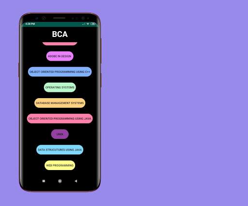 BCA learning app screenshot 2