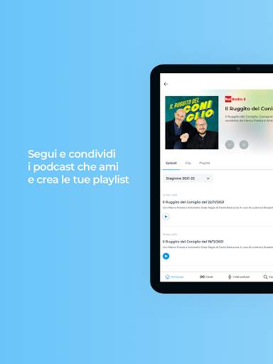 RaiPlay Sound: radio e podcast screenshot 17