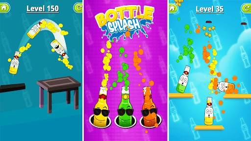 Bottle Splash : Flip Bottle Shoot Game 3D screenshot 1