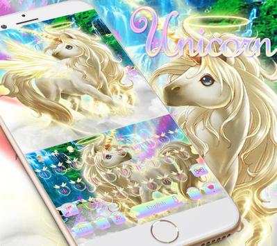 Rainbow unicorn live wallpaper theme screenshot 1