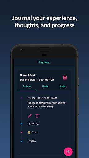 Fastient - fasting tracker & journal screenshot 3