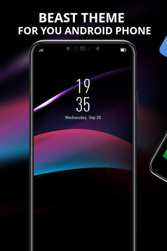 Abstract Colorful Simple Dark Line Theme screenshot 1