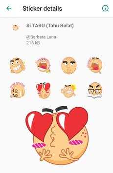 Bubu si Tahu Bulat - Sticker Makanan Lucu screenshot 4
