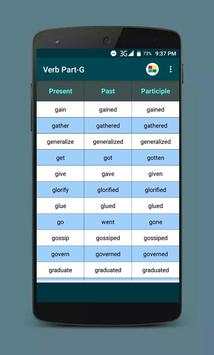 English Irregular Regular Verb screenshot 3