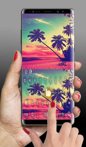 Sunset Beach With Palm keyboard screenshot 5
