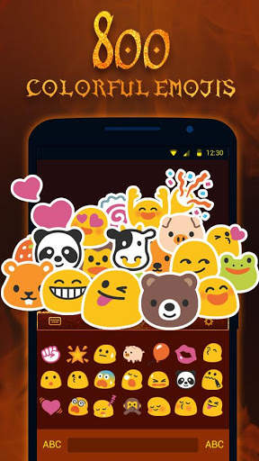 Fire Lion Keyboard Theme - Emoji & Gif screenshot 2