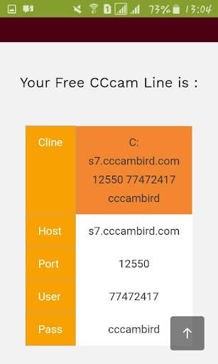 cccambird server screenshot 2