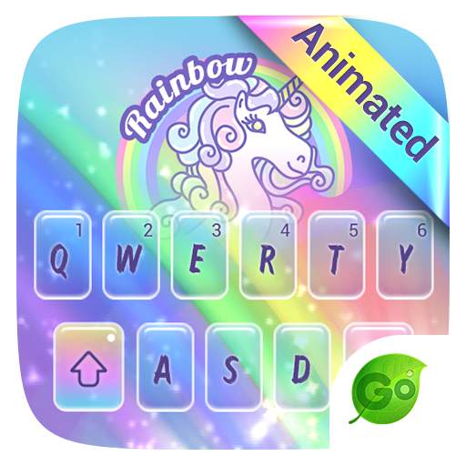 Rainbow Unicorn GO Keyboard Animated Theme 4.5