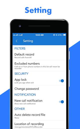 Auto Call Recorder : Hide App 7 تصوير الشاشة