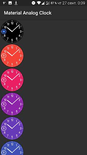 Material Analog Clock screenshot 3