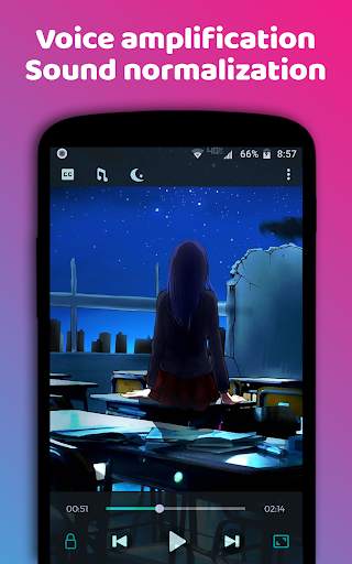 Night Video Player - voice amp screenshot 1