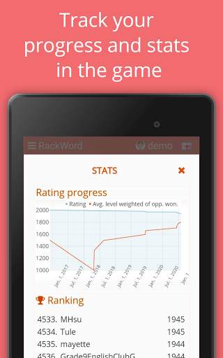 Rackword - Free real-time multiplayer word game screenshot 13